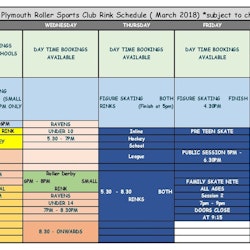 March Rink Calendar